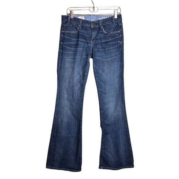 Gap 1969 Flare Jeans Womens Size 28/6 Medium Wash Faded Low Rise - Picture 1 of 10